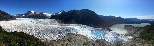 Panorama of Mendenhall Glacier